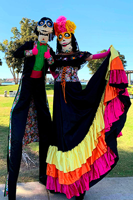 Day of the Dead stilt walkers